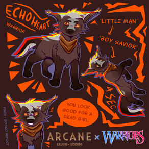 Ekko (Arcane) as a warrior cat